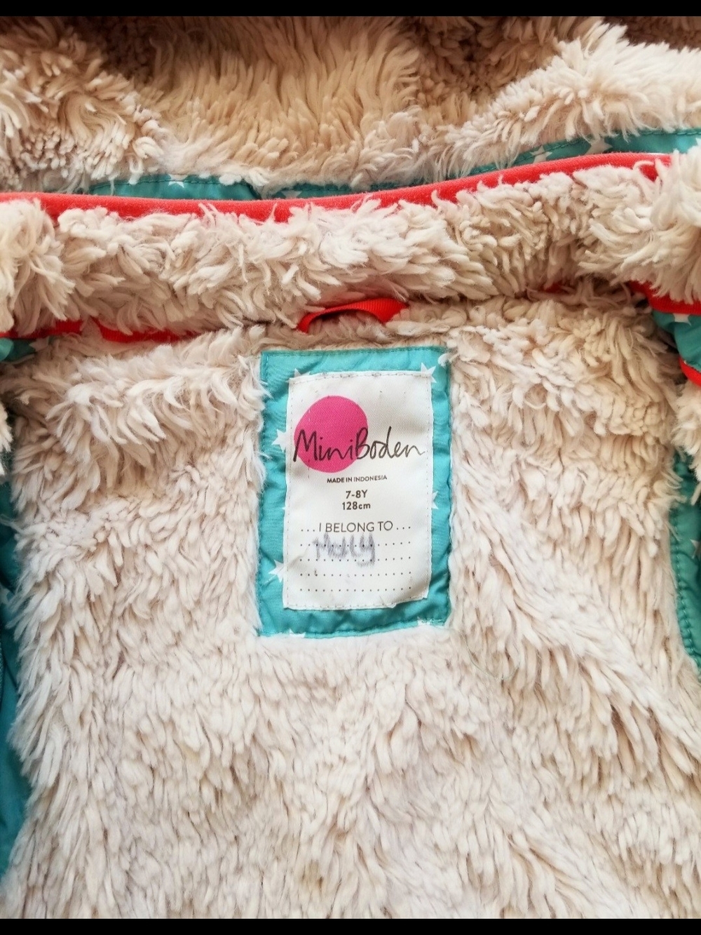 Mini Boden Warm Lined Jacket 7-8y - Picture 6 of 6